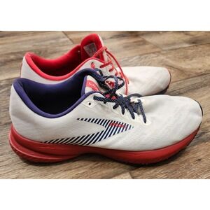 Brooks Launch 7 Womens 9.5 D USA Stars Stripes Running Gym Shoes Red White Blue